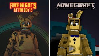 I Remade Five Nights At Freddys Scenes In Minecraft [upl. by Alhahs]