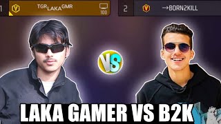 Laka Gamer vs B2K 😱 only Awm Challenge With B2K😡 Garena free fire [upl. by Marelda999]