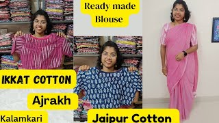 Jaipur Cotton Blouses  Ikkat Blouses Ready to Wear Blouses  Free Size Alterable from 32 to 42 ❤️ [upl. by Earal]