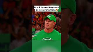 When Brock Lesnar Return amp destroy John Cena wwe brocklesnar johncena [upl. by Koerlin]