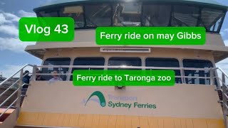 Vlog 43 ferry ride on emerald class ferry may Gibbs to Taronga zoo [upl. by Yedsnil]