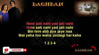 Main Yahan Tu Wahan Karaoke Lyrical Song  Baghban  Amitabh Bachchan Hema Malini [upl. by Arretnahs795]