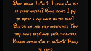 Part Of Your World  The Little Mermaid Lyrics [upl. by Ainadi]