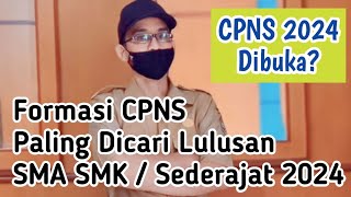 29 Formasi CPNS Lulusan SMA SMK Sederajat Dibuka Agustus 2024 [upl. by Negah761]