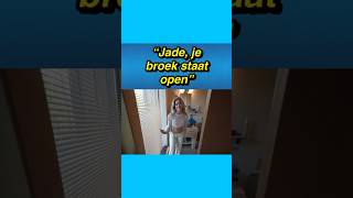 😂😂 Gio “Jade je broek staat open” gio jade vlog [upl. by Llennehc]