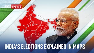 India election 2024 Explained in maps [upl. by Eugene]