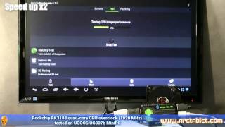 Rockchip RK3188 overclock to 1920MHz test on UGOOS UG007b MiniPC [upl. by Bang]