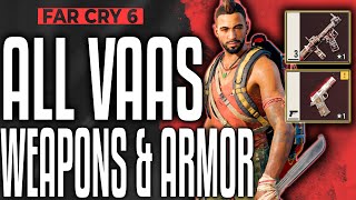 Far Cry 6 ALL VAAS WEAPONS  RPG PISTOL LEGENDARY ARMOR and VEHICLE GUIDE [upl. by Hakym]