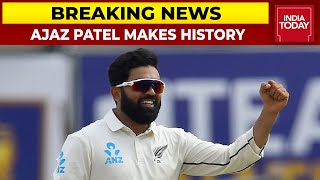 New Zealand Player Ajaz Patel Takes 10 Wickets In An Innings Against India  Breaking News [upl. by Okimuy]