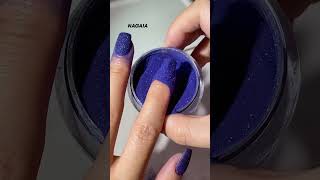 Sapphire fine shimmer 💎and failry vibe ✨ base simply create curves to make your nails chic nails [upl. by Delsman989]