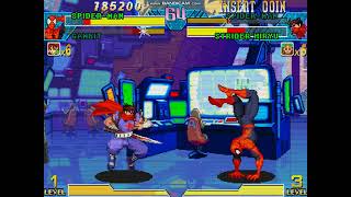 SpiderMan x Gambit  Marvel vs Capcom Clash of Super Heroes [upl. by Carita]