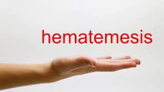 How to Pronounce hematemesis  American English [upl. by Yellat389]