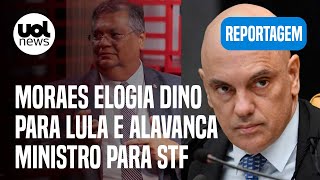 Moraes elogia Dino para Lula e alavanca ministro para STF Bergamo Acho que não é o plano A dele [upl. by Ahsieker]