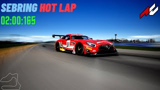 Assetto Corsa Mercedes AMG GT3 Sebring Hot Lap and Setup 0200165 [upl. by Carrick]