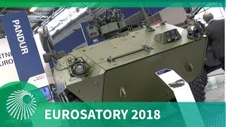 Eurosatory 2018 GDELSs PANDUR 6x6 [upl. by Ahsito]