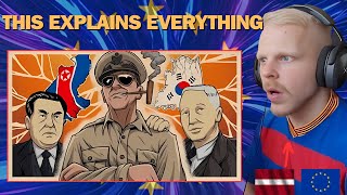 Latvian reacts To Korean War  Animated History [upl. by Hanid]