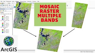 Mosaic raster dataset multibands Landsat image  Arcgis [upl. by Armil]