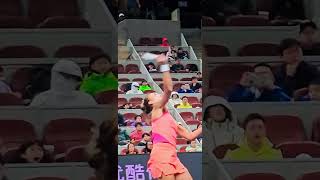 Zheng vs Anisimova Sensaciones y técnica Beijing Open 2024 [upl. by Nesila991]