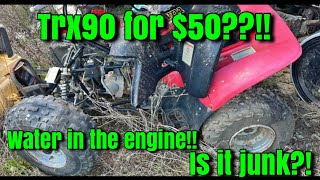 Trx90 for 50 Engine is full water is it junk [upl. by Leisha]