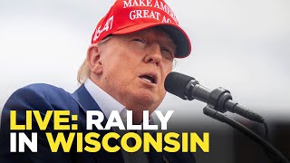 Watch live Trump courts voters at rally in Wisconsin [upl. by Tolmann212]