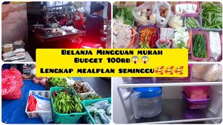 Belanja Mingguan hemat budget 100rb Lengkap dengan mealplan seminggu🥰🥰 ‎quinnurhaini1651 [upl. by Calendra]