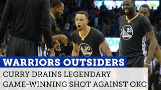 Steph Curry bangs in a gamewinning shot against OKC  Warriors Outsiders  NBC Sports Bay Area [upl. by Neelya952]