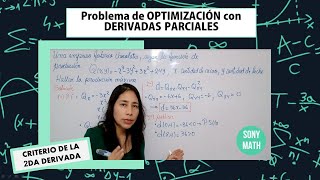 Problema de Optimización con DERIVADAS PARCIALES [upl. by Aerdnod]