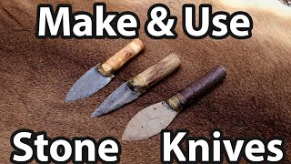 How to Make and Use a Stone Knife [upl. by Elum114]