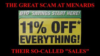 Menards Sale TACTICS  Continuous In Store Use ONLY Rebates is NOT a Sale IN MY OPINION  SCAM [upl. by Fernandina526]