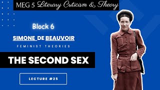 The Second Sex  Simone De Beauvoir  MEG 5  BLOCK 6  Feminist Theories  Lecture25 ignou meg [upl. by Fulmer]