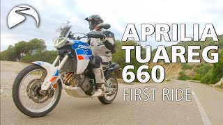 New Aprilia Tuareg 660 2022 Review  On and off road [upl. by Eihcir]