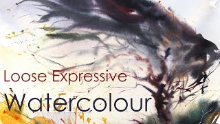 How to Paint a Loose Expressive Watercolour Tree [upl. by Meit]