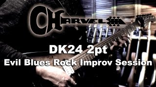 Charvel DK24 improv  Elevated Jam Tracks  Evil Blues Rock [upl. by Wanonah]