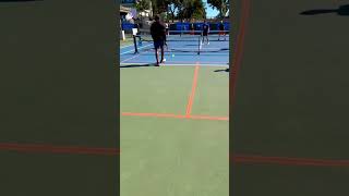 behind the back dropshot doubles pickleball shorts 40TheKitchenPickleball [upl. by Anawit]