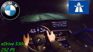 2022 BMW 530i xDRIVE 252 PS NIGHT POV DRIVE WÜRZBURG 60 FPS [upl. by Dorehs]