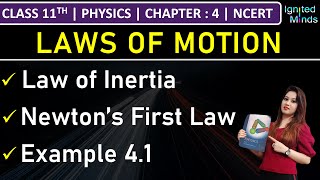 Class 11th Physics  Law of Inertia  Newton’s First Law of Motion  Example 41  Chapter 4  NCERT [upl. by Raseac247]