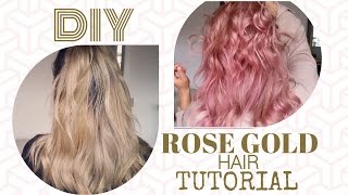 DIY TINTE ROSE GOLD Cambio de look en casa [upl. by Weinstein61]