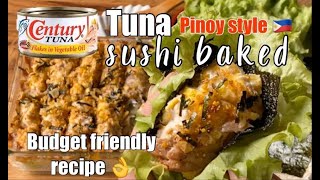 TUNA SUSHI BAKED  budget friendly recipe  FURIKAKE HACK 👌100 pesos mo May Sushi baked kana👌 [upl. by Nerag807]