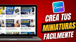 Cómo Hacer Miniaturas Para YouTube Gratis Con CANVA MINIATURAS para tus VIDEOS en YouTube [upl. by Adivad]