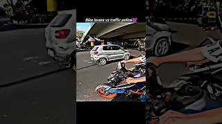 bike rider vs traffic police 🥵ktm shorts viral  accident bikerider viral [upl. by Verge702]