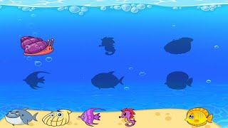 JOGO EDUCATIVO PARA CRIANÇAS PEQUENAS  TODDLER GAMES  ANIMAIS MARINHOS  INGLÊS [upl. by Olivier]