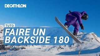 TUTO  Apprendre le Backside 180 au Snowboard  🏂  Decathlon [upl. by Nuahsel]