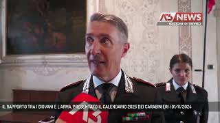 IL RAPPORTO TRA I GIOVANI E LARMA PRESENTATO IL CALENDARIO 2025 DEI CARABINIERI  01112024 [upl. by Weider]