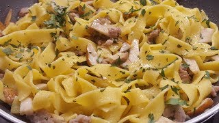 Pappardelle con Funghi Porcini Pappardelle with Mushrooms [upl. by Aisel]