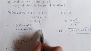 How to calculate molarity trick to calculate molarity  molarity calculation easy trick [upl. by Naibaf534]