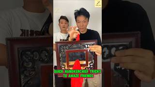 Quick Handkerchief Tricks to Amaze Friends🪄😱 handkerchief magic shorts shortsfeed trending [upl. by Arhoz]