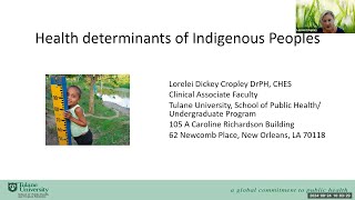 Health Determinants of Indigenous Peoples Dr Lorelei Cropley [upl. by Edivad]