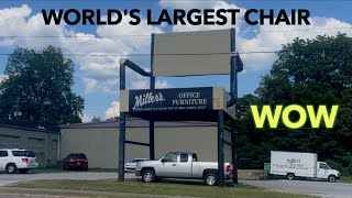 World’s Largest Chair  Guinness World Record Roadside Attraction  Anniston Alabama [upl. by Nissie596]