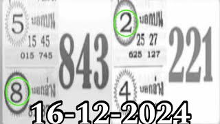 THAI LOTTERY 3UP HIT SINGLE DIGIT OPEN FOR । 16122024 [upl. by Rodgiva]