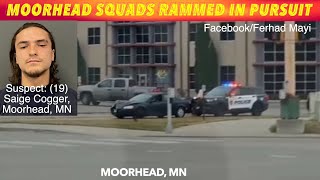 Moorhead Squads Rammed During Pursuit CAPTURED ON VIDEO [upl. by Yelsnya419]